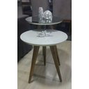 Ver imagem 3 de Jogo de 2 Mesas de Canto com Vidro e Espelho - Off White