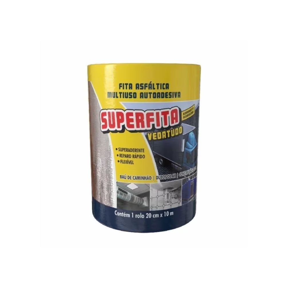 Manta Asfaltica Auto Adesiva Veda Tudo Aluminizada 45 Cmx10m - 1