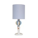 Ver imagem 1 de Abajur Infantil Balão Cúpula Azul Base Branco Provençal