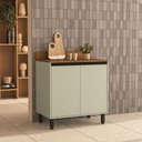 Ver imagem 1 de Balcão de Cozinha 2 Portas 80cm Koya Verde Oliva Politorno Móveis