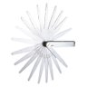 Calibrador de folga tipo pente em aço temperado 100mm de comprimento Faixa 0,05~1,00mm 20 lâminas We - 2