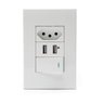 Tomada de Parede 2x1 com Usb Duo 1 Tomada 2 Usb - 2
