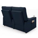 Ver imagem 2 de Poltrona Reclinável para Cinema Parma 2 Lugares Baú Usb Veludo Fh1 - D'Rossi Cor Azul
