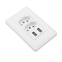 Tomada de Parede 4x2 com USB Duo 2 Tomada 2 USB - 2