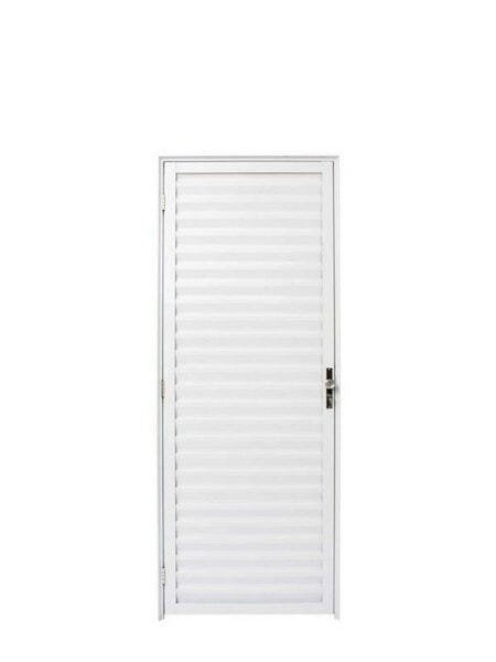 Porta Social de Aluminio Branco Palheta Linha 25 210x60cm