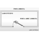 Ver imagem 3 de Porta Social de Aluminio Branco Palheta Linha 25 210x90cm