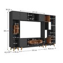 Ver mais imagens de Estante para TV e Home Theater até 65 Polegadas 274CMX181CM 4 Portas Elegance Yescasa