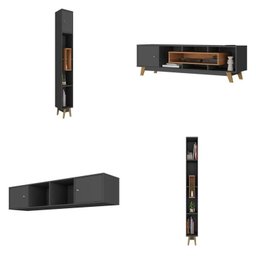 Estante Home para Tv até 65 Polegadas com 4 Portas Elegance Yescasa - 2