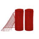 Ver imagem 1 de Kit 2 Telas Decorativa Natal Fita Malha Tule Vermelho 15cm x 5 Metros – Magizi