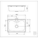 Ver imagem 2 de Cuba de Embutir Morgana 60 Fx Retangular Undermount Aço Inox com Monocomando e Dosador de Sabão
