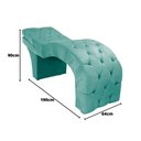 Ver imagem 3 de Maca Estética Estofada Reclinável Ergonômica Suede Sabrina Cor:azul Tiffany