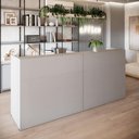 Ver imagem 1 de Balcões para Atendimento Recepção Escritório 180 Cm F5 Cor:cinza