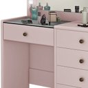 Ver imagem 6 de Kit Penteadeira Com Banqueta Em MDF 00809101X022034 Rose LPA