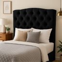 Ver imagem 1 de Cabeceira Solteiro Modelo Esmeralda 90cm Estofada Capitonê:preto