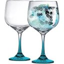 Ver imagem 1 de Taça Gin 705 Ml Haste Azul Lv C/02 Pç