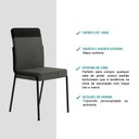 Ver imagem 3 de Conjunto 2 Cadeiras de Jantar Duo 1739 Carraro Grafite/preto
