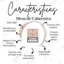 Ver imagem 6 de Mesa de Cabeceira Industrial Mdf com Pés Metalon Preto Plancasa Sal Rosa