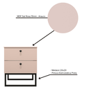 Ver imagem 4 de Mesa de Cabeceira Industrial Mdf com Pés Metalon Preto Plancasa Sal Rosa