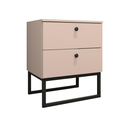 Ver imagem 2 de Mesa de Cabeceira Industrial Mdf com Pés Metalon Preto Plancasa Sal Rosa