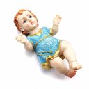 Ver imagem 2 de Imagem Menino Jesus Com Roupa Azul Deitado Resina 20 Cm Armazém Católico 4180