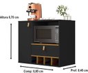 Ver imagem 2 de Armario para Cozinha Suspenso Edipo Cor Preto / Nature - Comprar Moveis em Casa