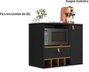 Ver imagem 3 de Armario para Cozinha Suspenso Edipo Cor Preto / Nature - Comprar Moveis em Casa