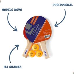 Kit Tênis De Mesa Ping Pong Com 2 Raquetes E 3 Bolas Vollo VT710 - 4