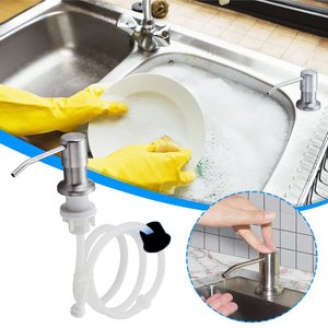 Dispenser Dosador Mangueira Embutido Cuba Suporte Pia Galao Flexivel Cozinha Banheiro Tanque
