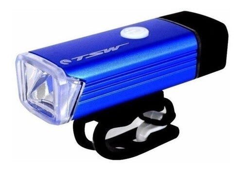Farol Bike 180 Lumens Sinalizador Lanterna Recarregável Usb - AZUL - 1
