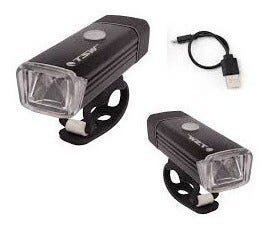 Farol Bike 180 Lumens Sinalizador Lanterna Recarregável Usb - PRETO - 2