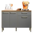 Ver imagem 2 de Balcão de Cozinha Versalhes Plus Freijó Gris - Kits Paraná