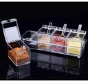 Ver imagem 2 de Porta Condimentos E Temperos Acrílico Lindo Crystal 4 Potes