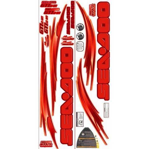 Kit Adesivo Faixa Jet Ski Seadoo Gti Le Rf1 03 Vermelho