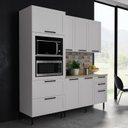 Ver imagem 6 de Cozinha Modulada 4 Pecas 190 Cm Mdf Branco Carvalho Tecno Mobili