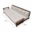 Ver imagem 3 de Sofá Vira Cama Casal Madeira Maciça Confortável Resistente:claro