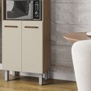 Ver imagem 1 de Armário Paneleiro Mara para Cozinha 4 Portas 2 Espaços Moblis: Savana Off White