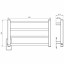 Ver imagem 2 de Porta Toalha Aquecido Thermo Square Clean 220v - 53 X 32,5 X 8,7cm Inox - Aquece Metais