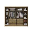 Ver imagem 3 de Guarda Roupa Casal 2 Portas de Correr (1 C/ Espelho) e 8 Gavetas Sienna/versatto Neve - Novo
