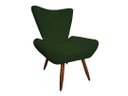 Ver imagem 2 de Poltrona Decorativa Emilia Suede Verde Pés Madeira Ms Decor