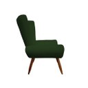 Ver imagem 3 de Poltrona Decorativa Emilia Suede Verde Pés Madeira Ms Decor