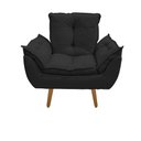 Ver imagem 4 de Kit 02 Poltrona Opala Decorativa Suede Preto