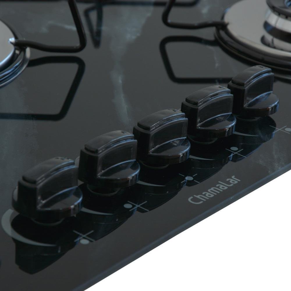 Cooktop Gás 5 Bocas Chama Tripla 127/220 Preto - 4