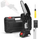 Ver imagem 4 de Mini Motoserra Elética Portátil Potente Bateria Recarregável Serra Poda Galho Bateria 2x48v - Bivolt