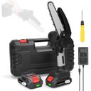 Ver imagem 2 de Mini Motoserra Elética Portátil Potente Bateria Recarregável Serra Poda Galho Bateria 2x48v - Bivolt