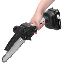 Mini Motoserra Elética Portátil Potente Bateria Recarregável Serra Poda Galho Bateria 2x48v - Bivolt - 3