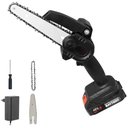 Ver imagem 5 de Mini Motoserra Elética Portátil Potente Bateria Recarregável Serra Poda Galho Bateria 2x48v - Bivolt