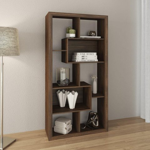 Estante Multiuso com 8 Nichos - Nogal
