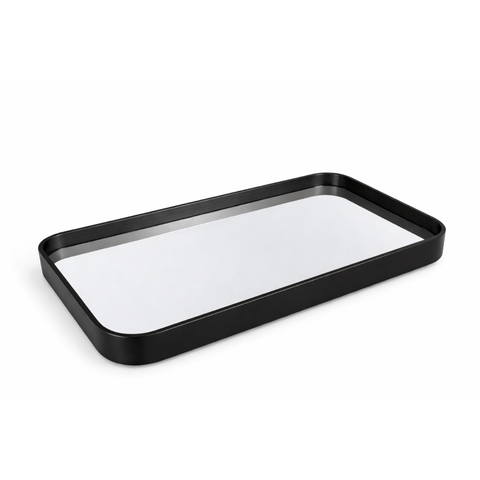 Bandeja Retangular 70cm em MDF com Espelho Yumi Oona Design Preto