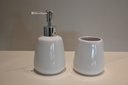 Ver imagem 3 de Kit Banheiro de Cerâmica 2 Peças Branco - Jolitex