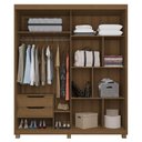 Ver imagem 2 de Guarda Roupa Casal 02 Portas Deslizantes Abrolhos Rimo - Carvalho/jequitibá